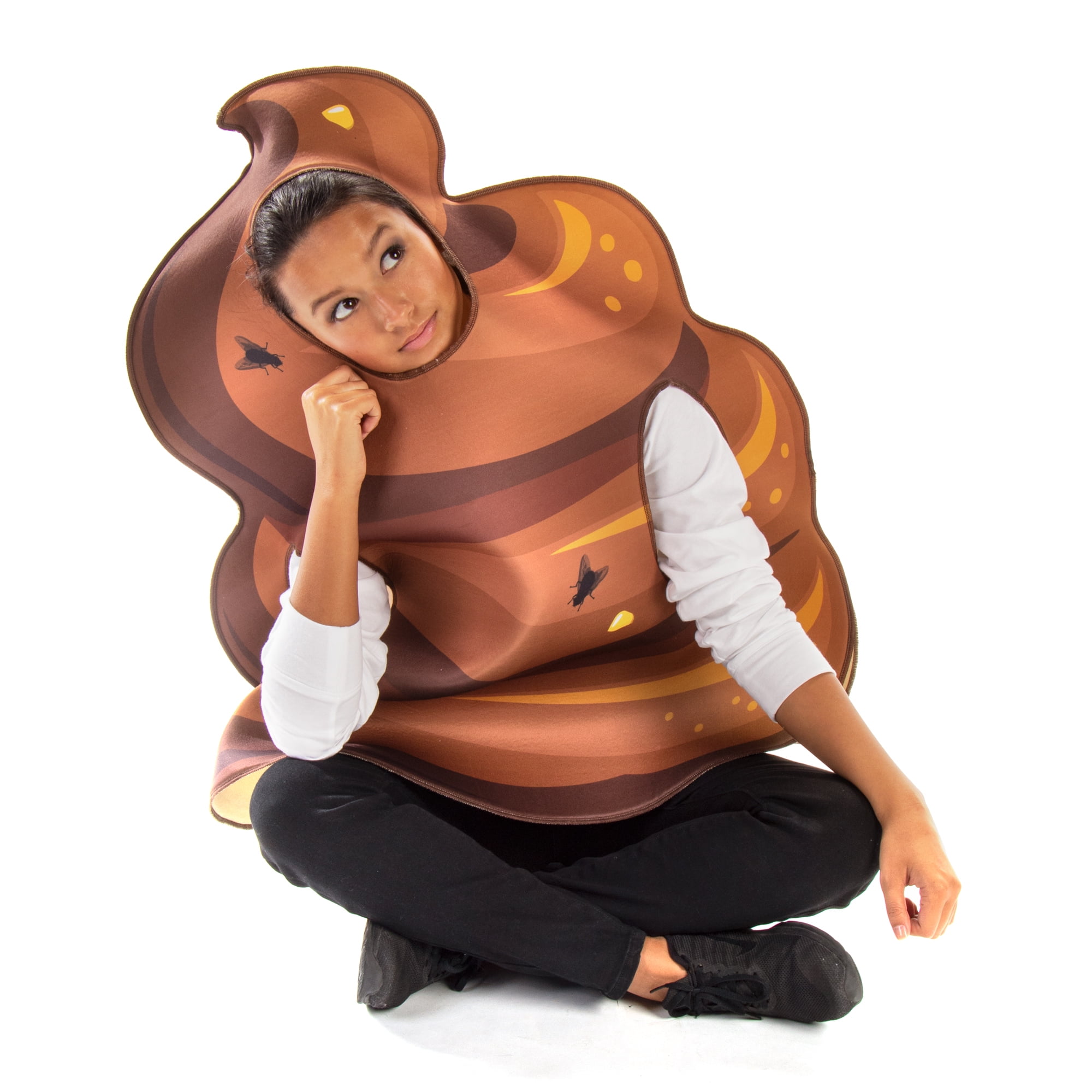Corn Poop Halloween Costume - Funny Poo Emoji Gross Humor One-Size Adult Outfit Multicolored - Walmart.com